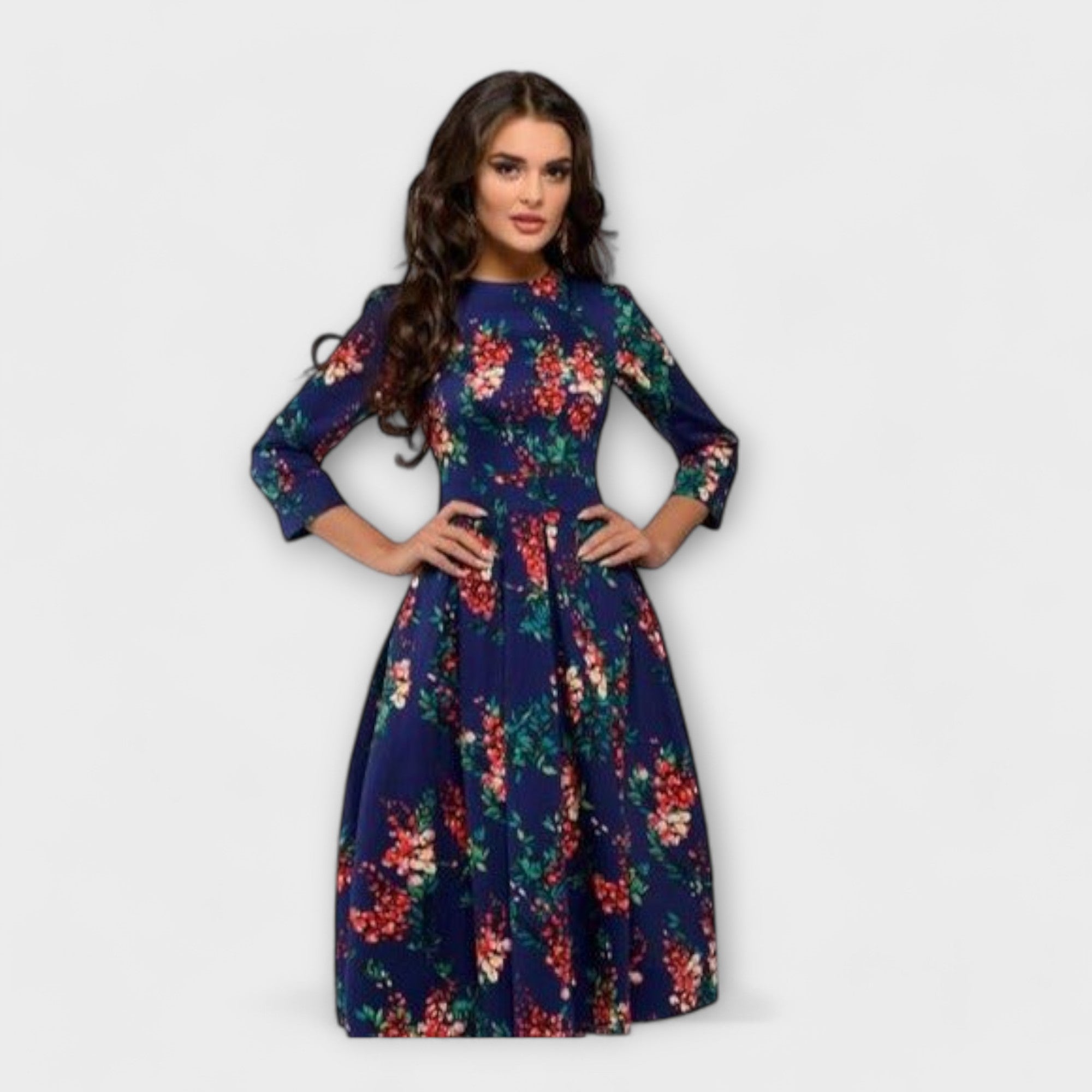 Retrozo - Rochie elegantă până la genunchi