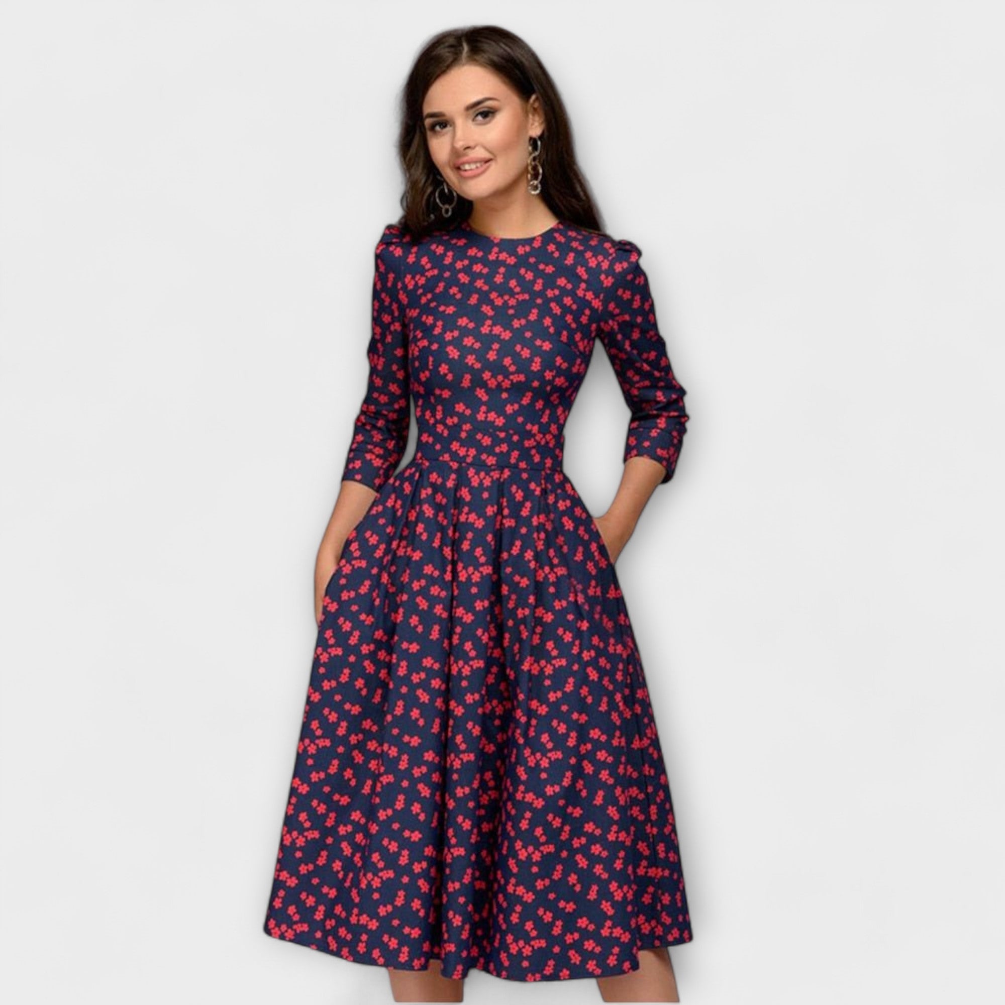 Retrozo - Rochie elegantă până la genunchi
